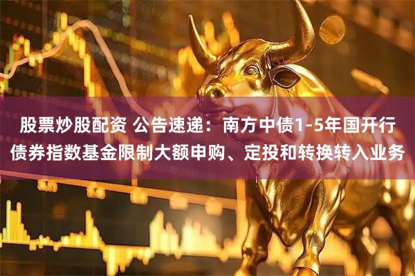 股票炒股配资 公告速递：南方中债1-5年国开行债券指数基金限制大额申购、定投和转换转入业务